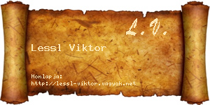 Lessl Viktor névjegykártya